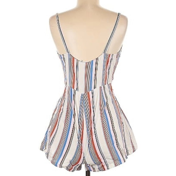 NWT Lush Multicolor Striped Shorts Romper Size Large - Picture 14 of 15